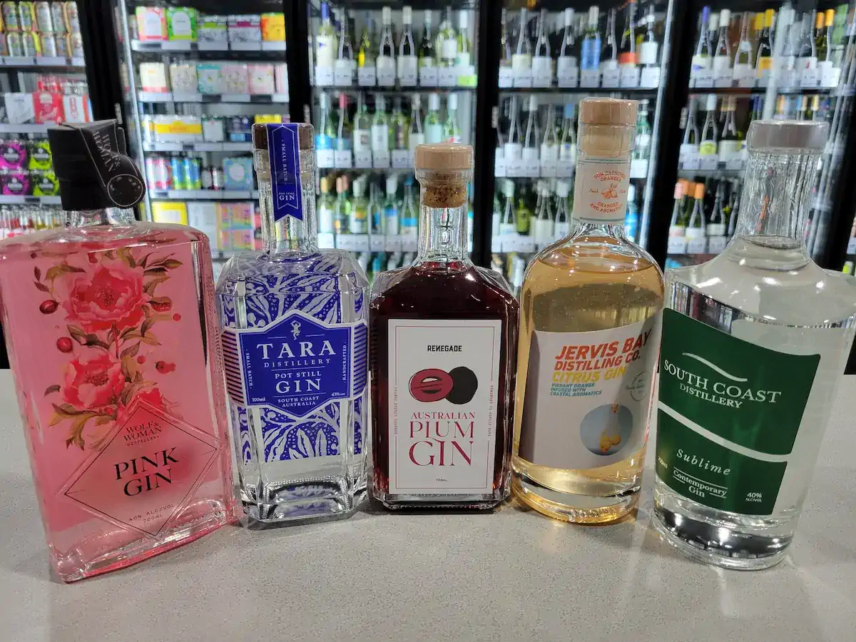 Spirits selection at Bailey Bottle Shop